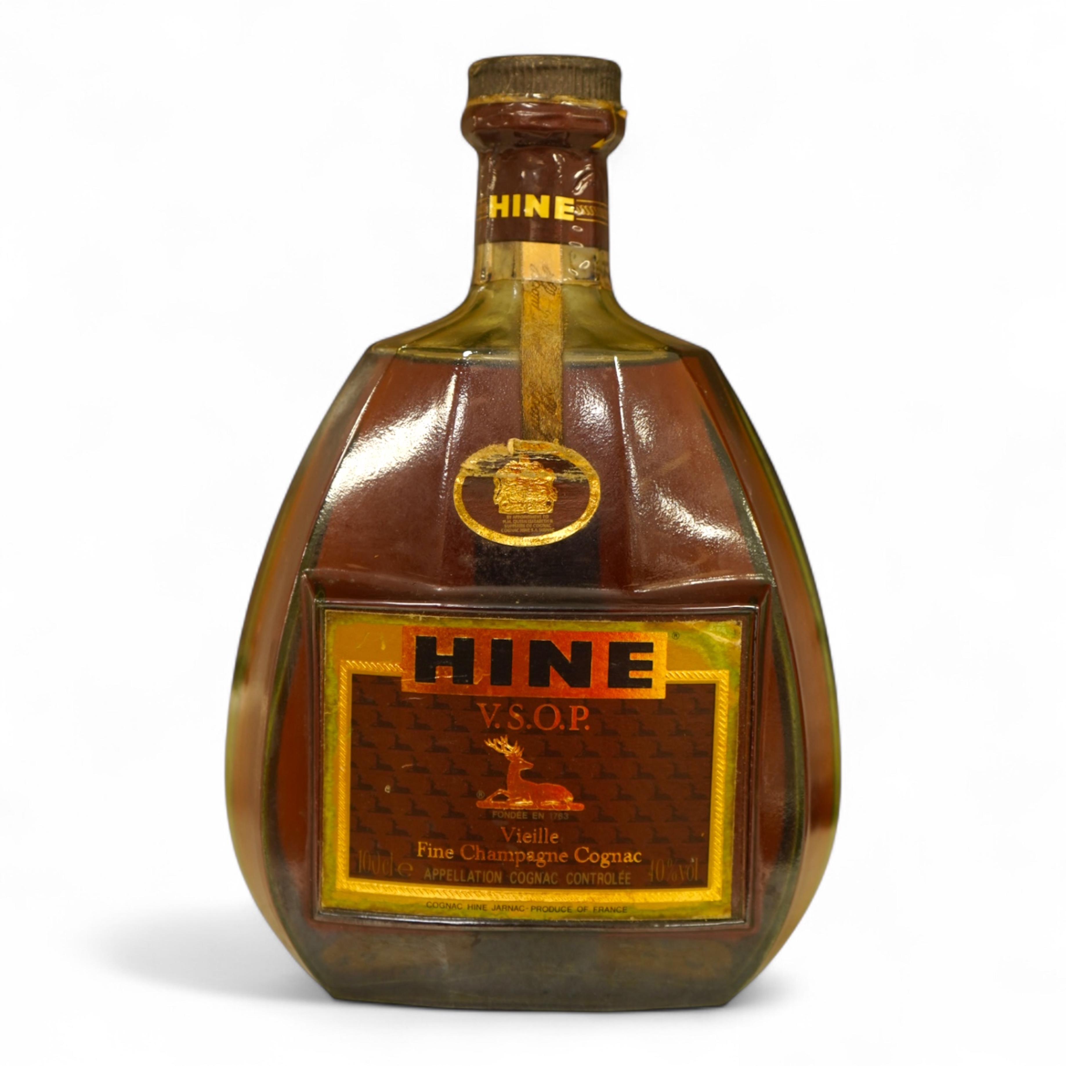 A bottle of Hine VSOP fine champagne Cognac